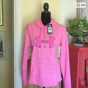 Under Armour Ladies Vibrant Pink Hoodie With Kangaroo Pocket